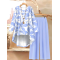 Women's Casual Printed Irregular Hem Top and Pants Two-Piece Set