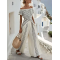 Women'S Casual Off-Shoulder Short-Sleeved Loose Striped Contrast Color Top And Trousers Two-Piece Set